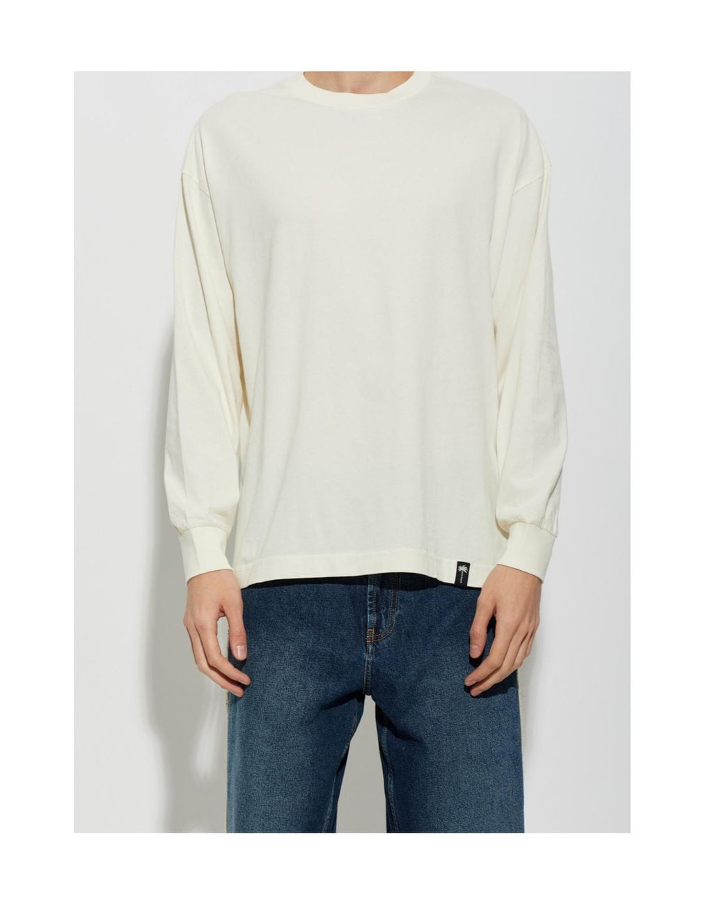 Palm Angels White Long-Sleeve T-Shirt for men