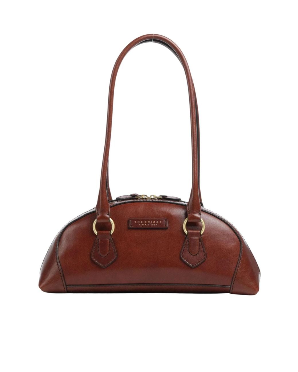 The Bridge Brown Magda Leather Shoulder Bag