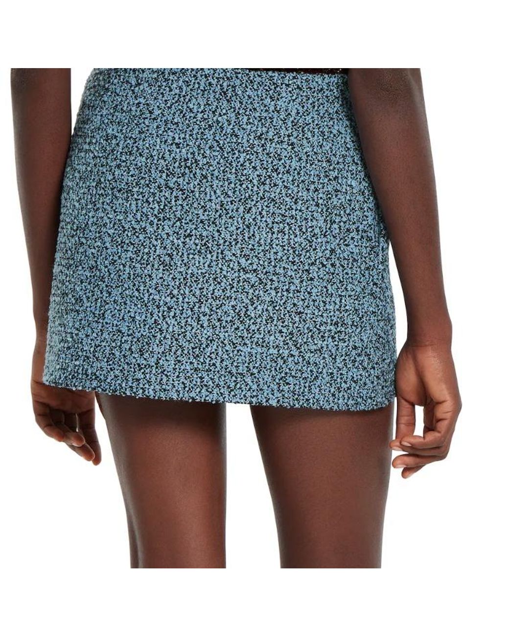Gucci Blue Wool Cotton Bouclé Mini Skirt