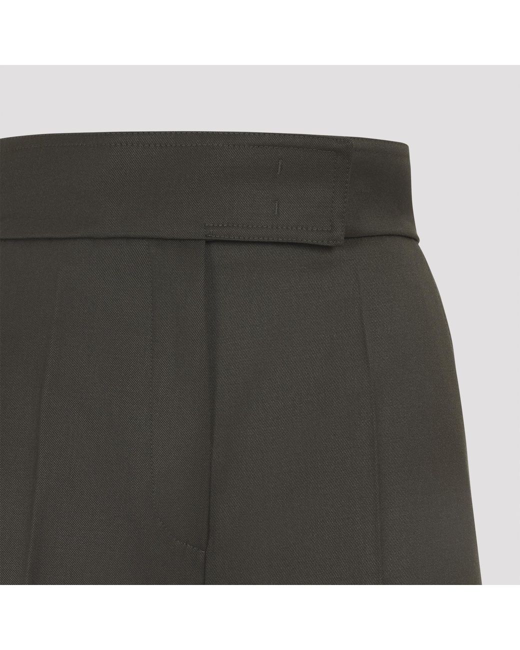 Max Mara Gray Arturo1234 Pleated High-Waist Pants