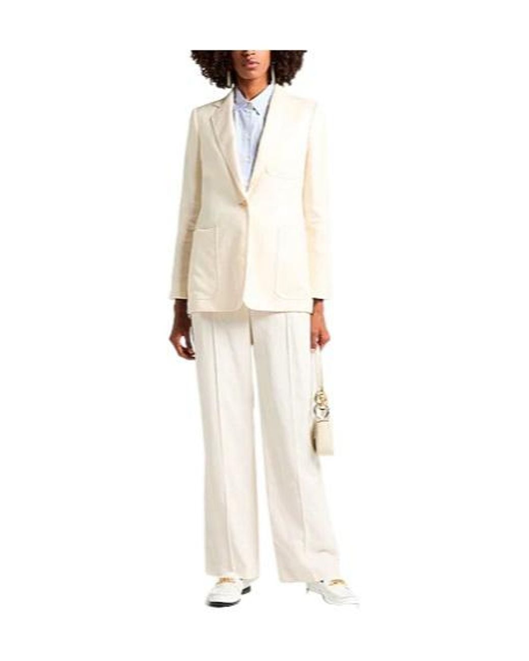 Max Mara White Simple And Tailored Suit Jacket