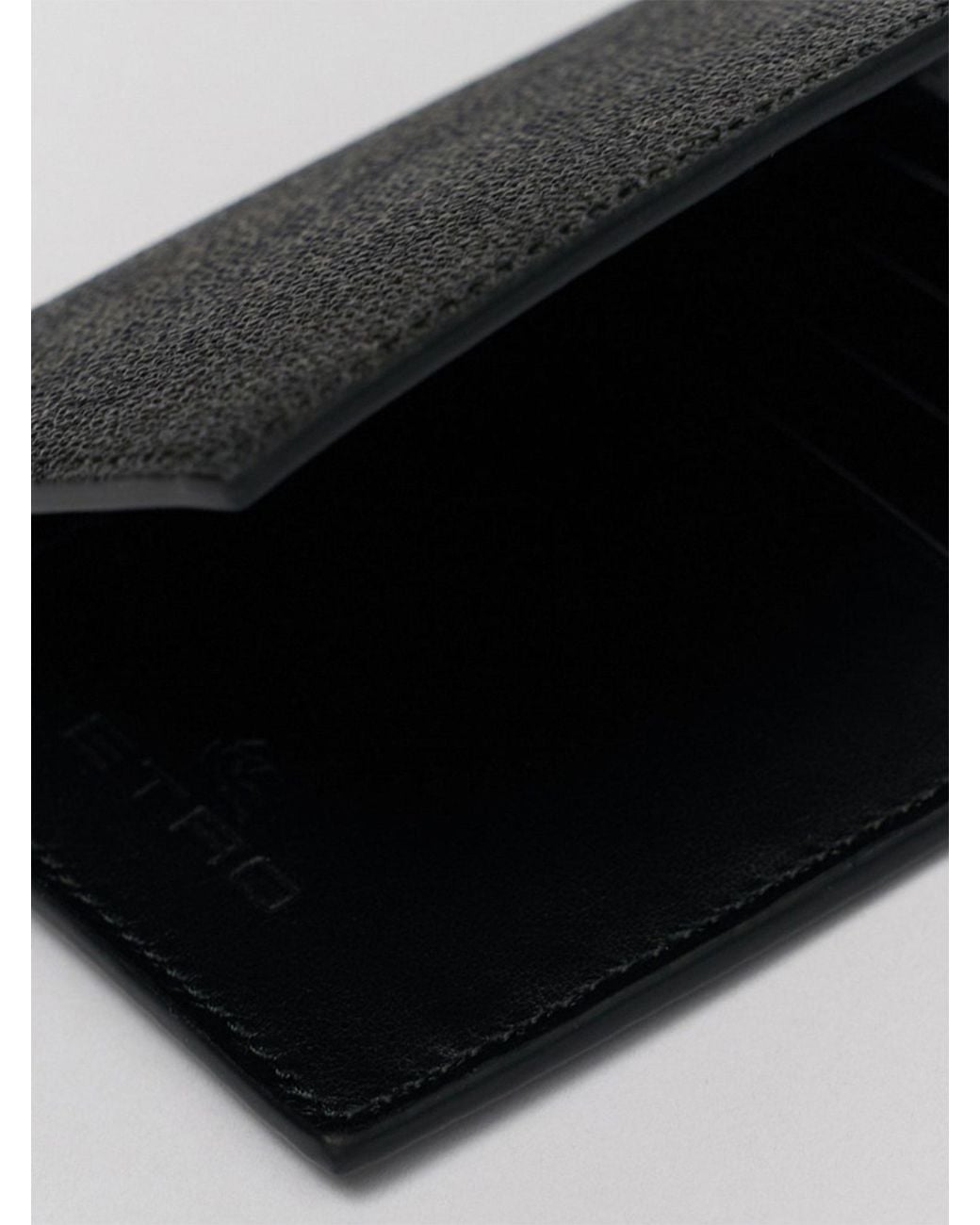 Etro Black Arnica Paisley-Print Card Holder for men