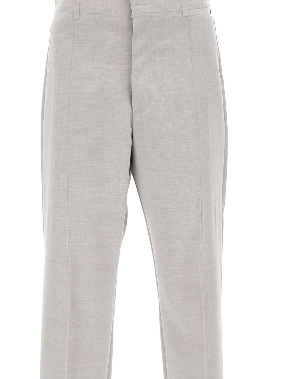 MM6 by Maison Margiela Gray Side Stripe Detail Tailored Trousers for men