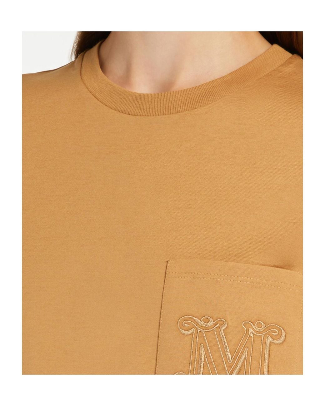 Max Mara Natural Logo Pocket Crewneck T-Shirt