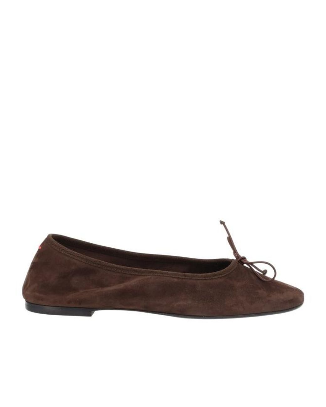 Aeyde Brown Bow-Detail Ballet Flats