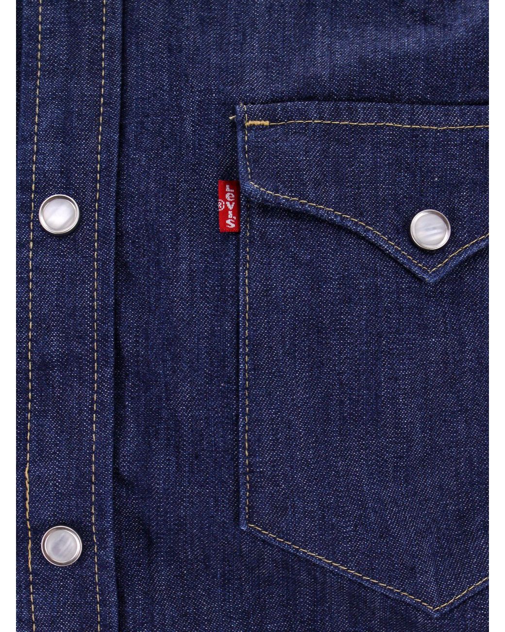 Levi's Blue Barstow Denim Western Shirt for men