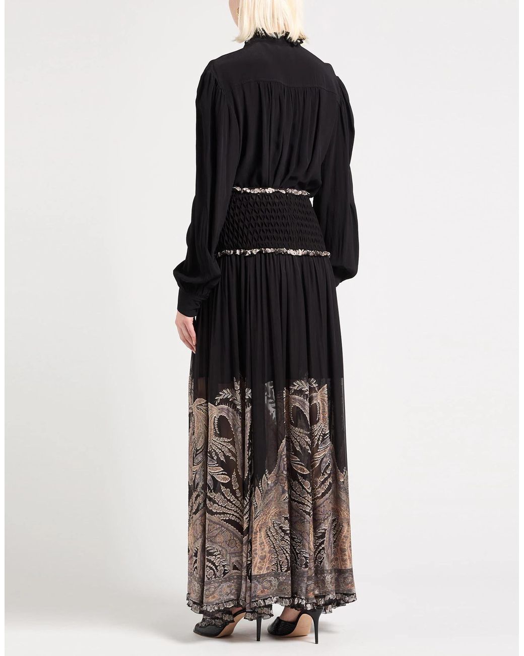 Isabel Marant Black Solid-Color Long-Sleeved Chiffon Shirt