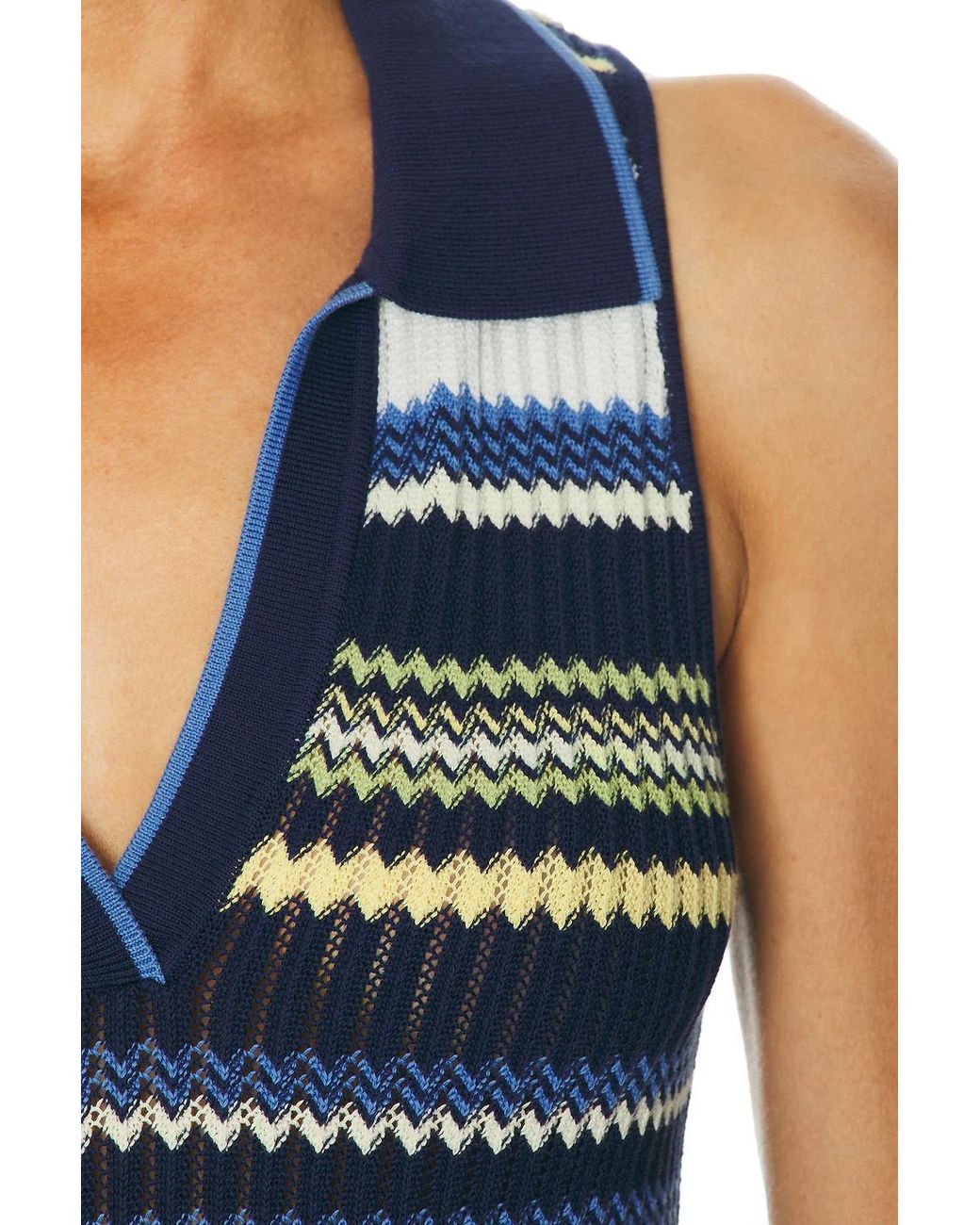 Jonathan Simkhai Blue Striped Dress