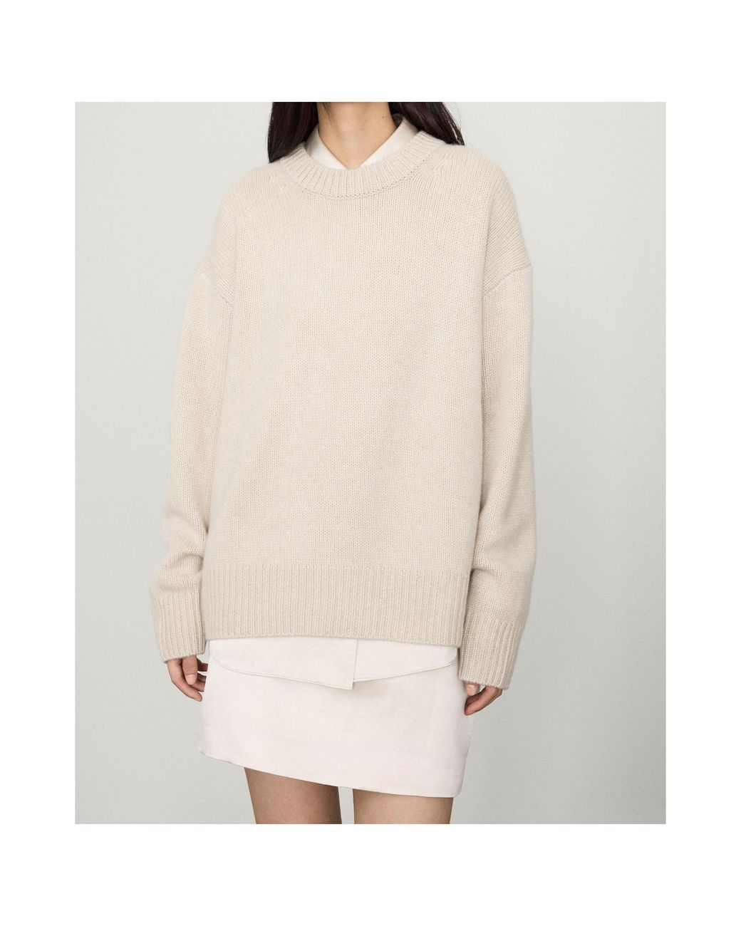 Lisa Yang Natural Renske Crewneck Knitwear