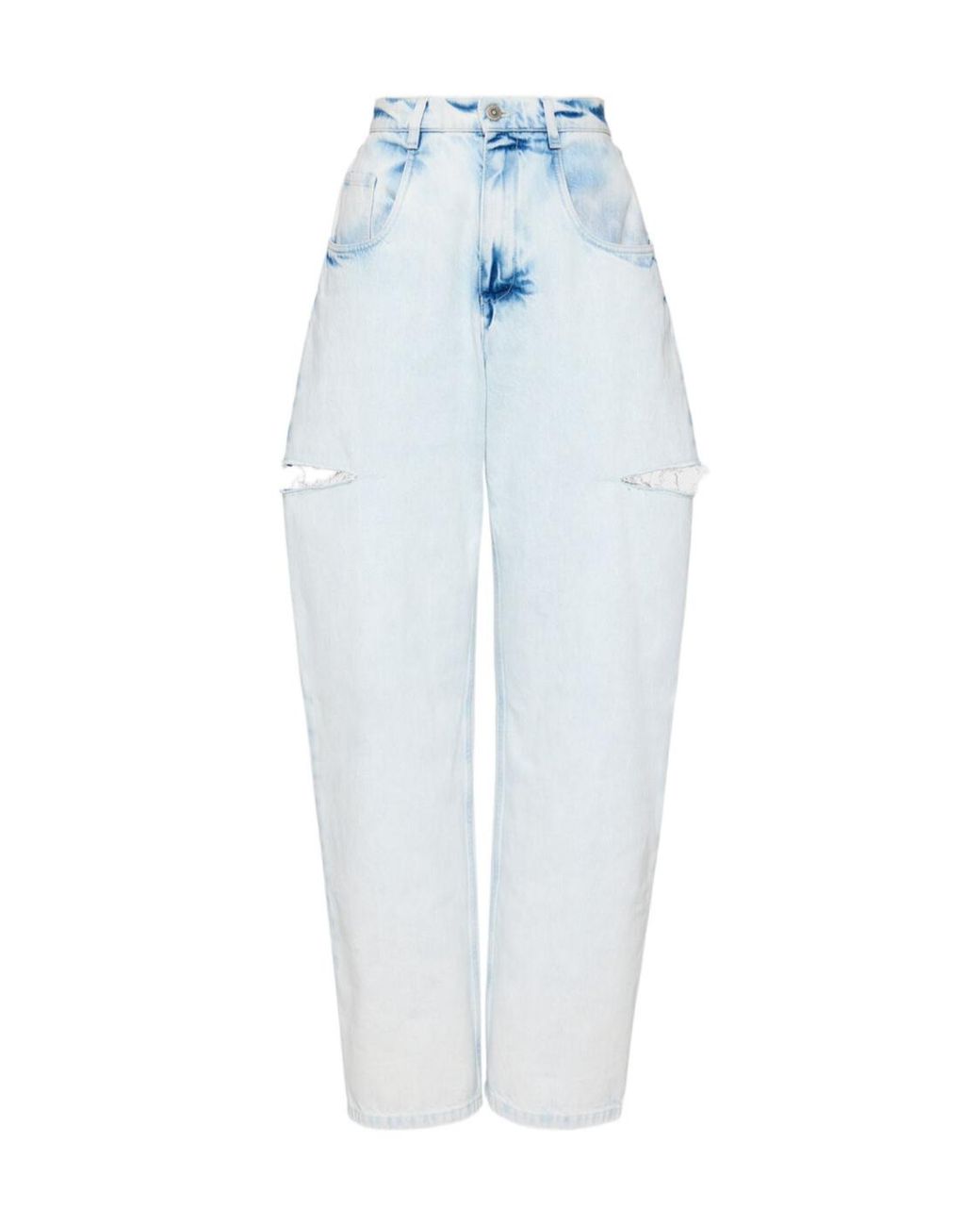 Maison Margiela Blue Cutout Wide-Leg Jeans