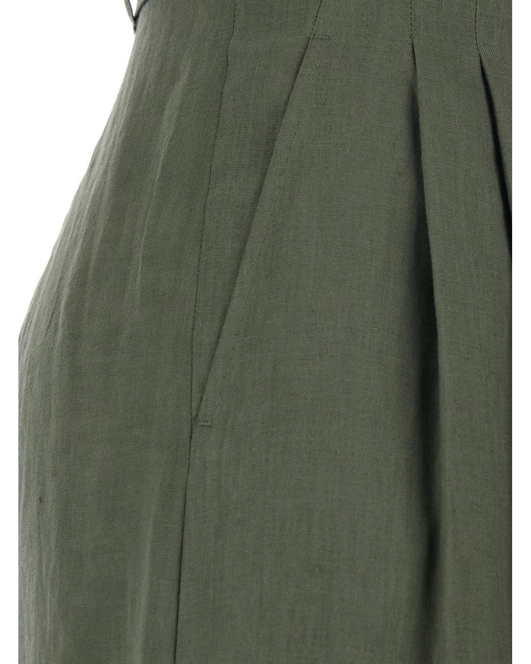Max Mara Black Studio Materia Belted Wide-Leg Pants
