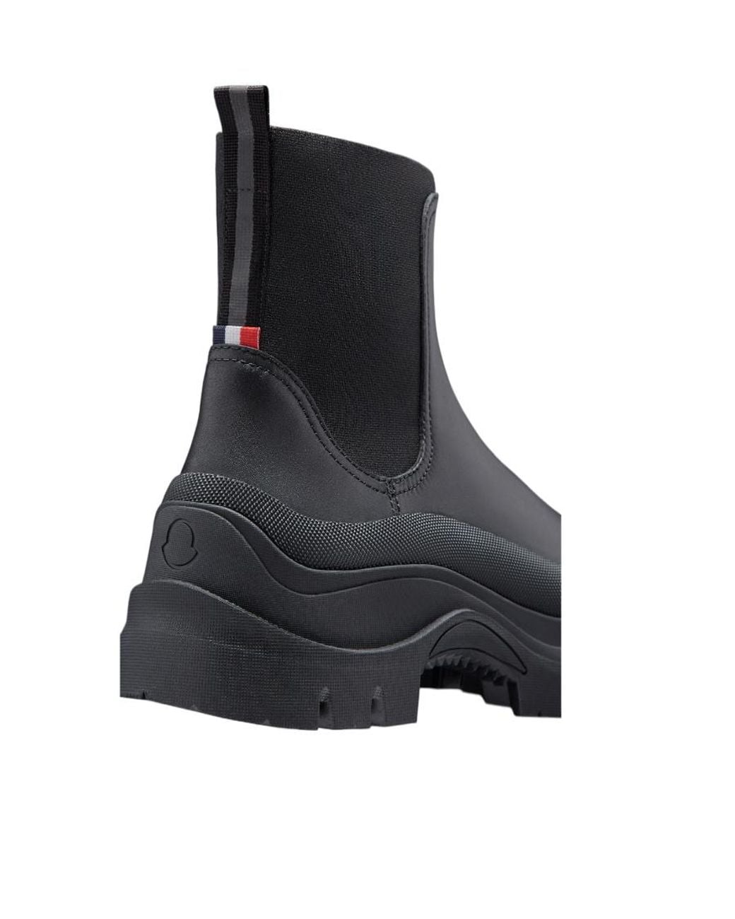 Moncler Black Larue Ankle Chelsea Boots for men