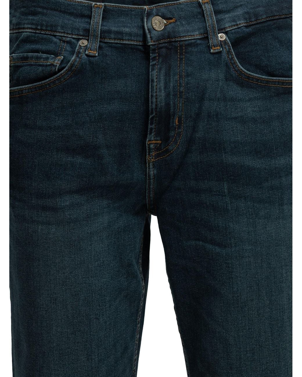 7 For All Mankind Blue Straight Fit Jeans for men
