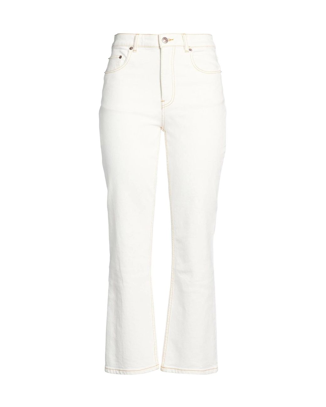 Tory Burch White Colored Flared Jeans