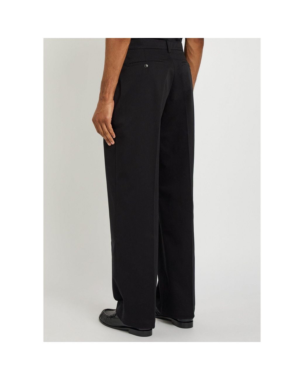 Color World Wide Sign CASABLANCA Wide-Leg Woven Trousers in Black for Men | Lyst