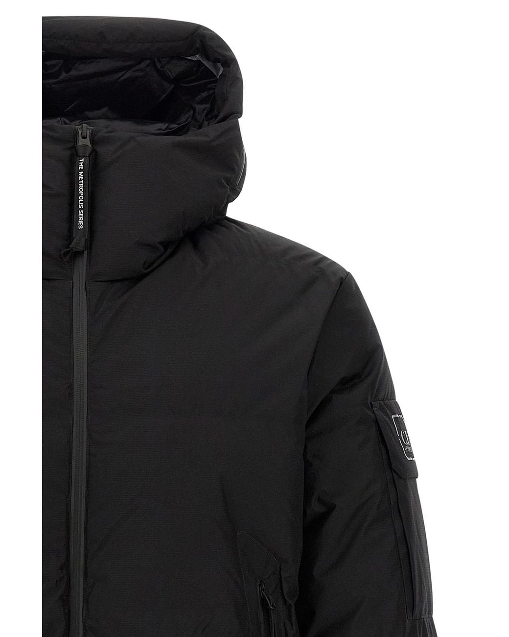 C P Company Black 'The Metropolis Series' Down Jacket for men