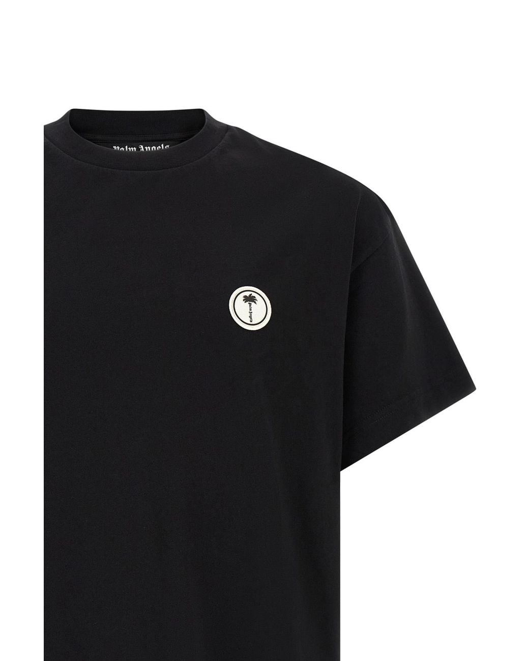 Palm Angels Black Logo Patch T-Shirt for men