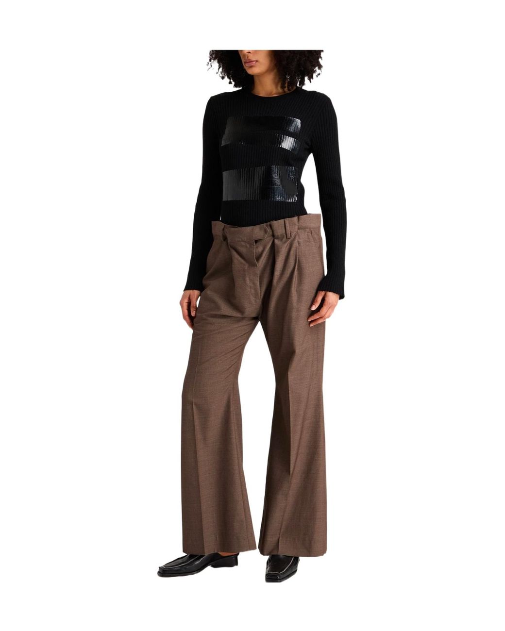 MM6 by Maison Margiela Black Simple And Versatile Knit Sweater