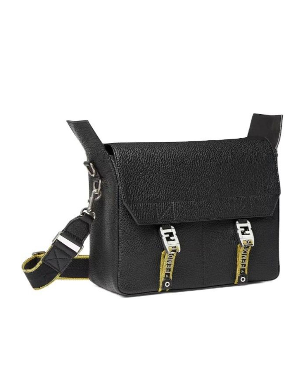 Fendi Black Flow Medium Crossbody Bag for men