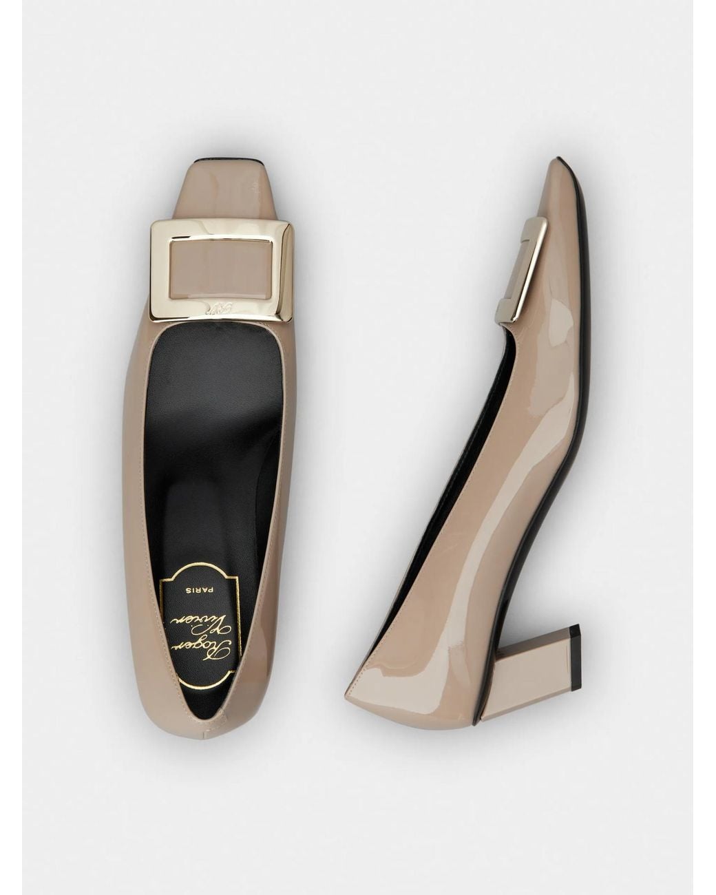 Roger Vivier Brown Belle Vivier Buckle Pumps