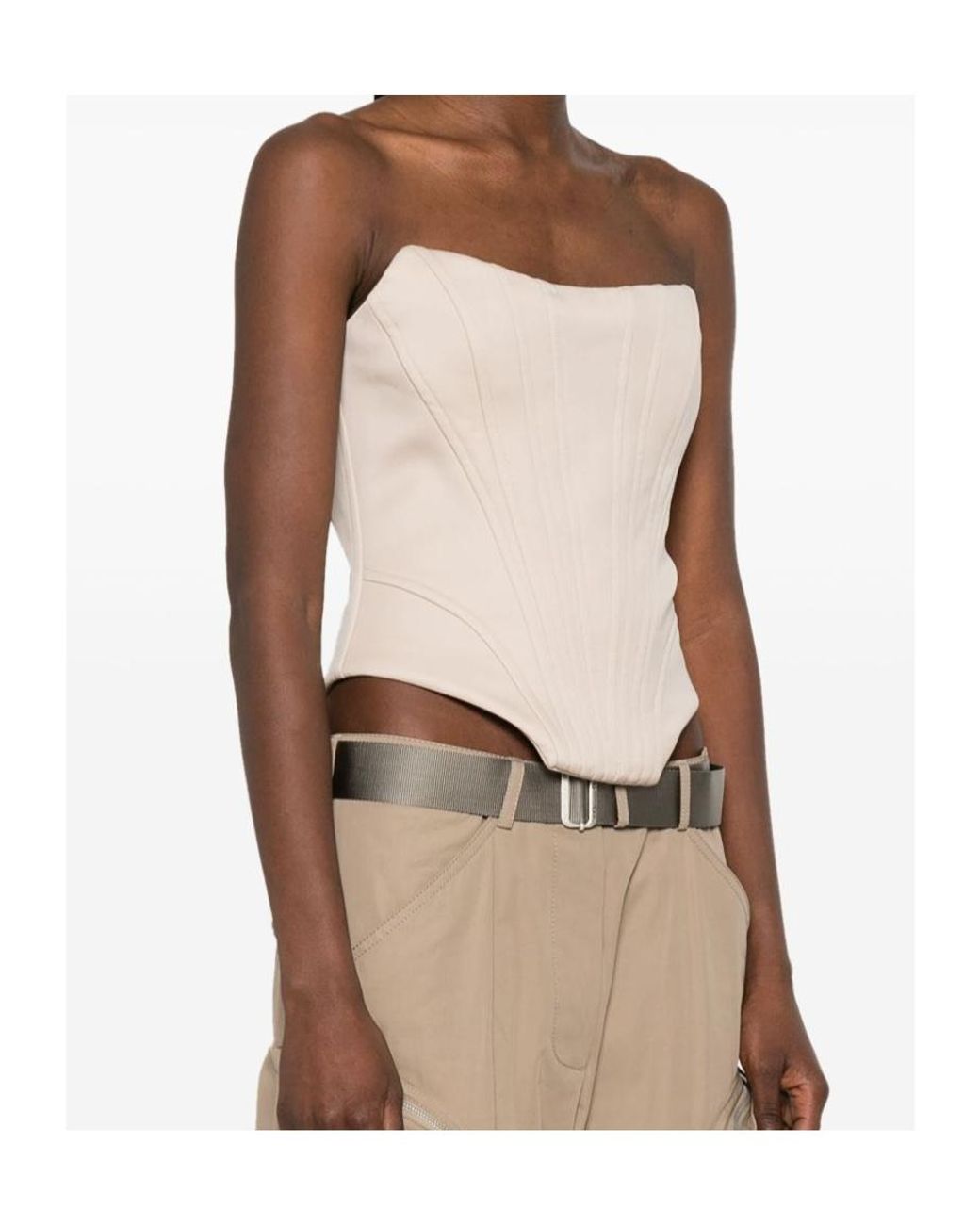GIUSEPPE DI MORABITO White Corset Top
