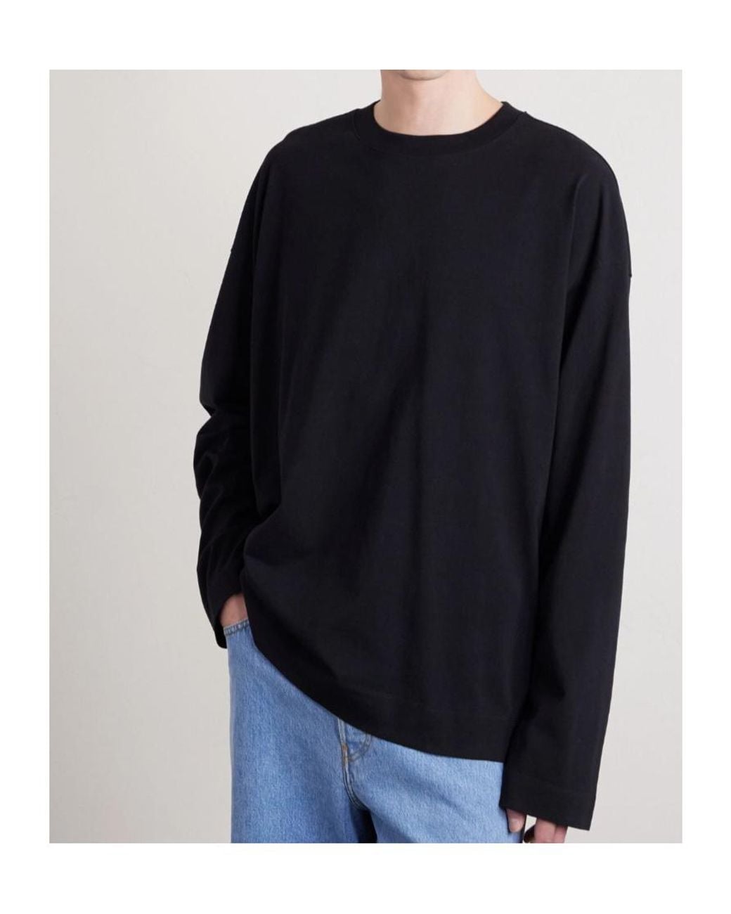 Dries Van Noten Blue Long-Sleeved T-Shirt for men