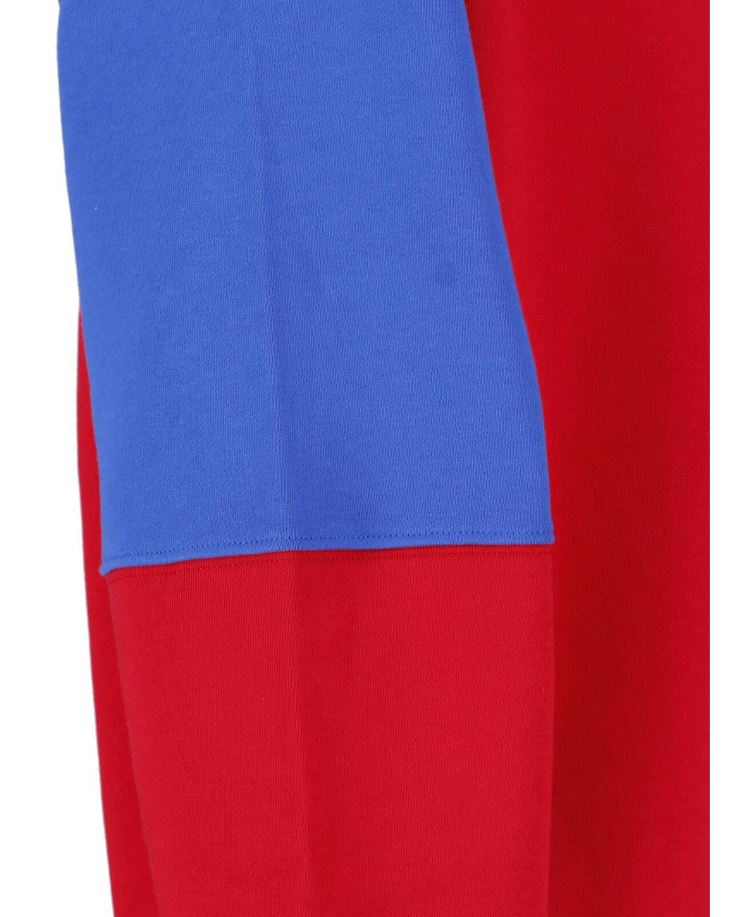 Stella McCartney Red Smc Crest Panel High-Neck Sweatshirt
