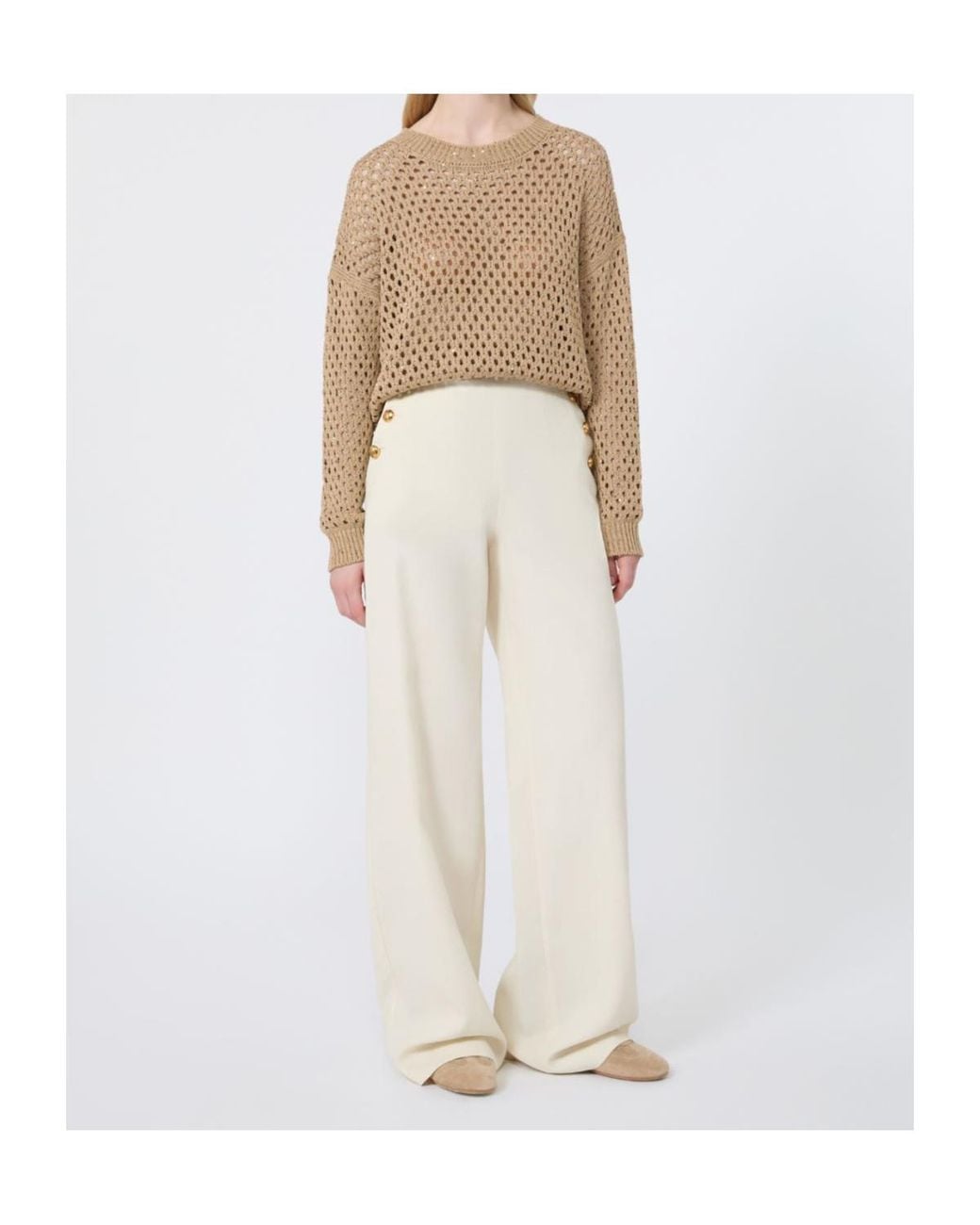 Max Mara Natural Studio Mstgeyser Sequinned Boxy Jumper