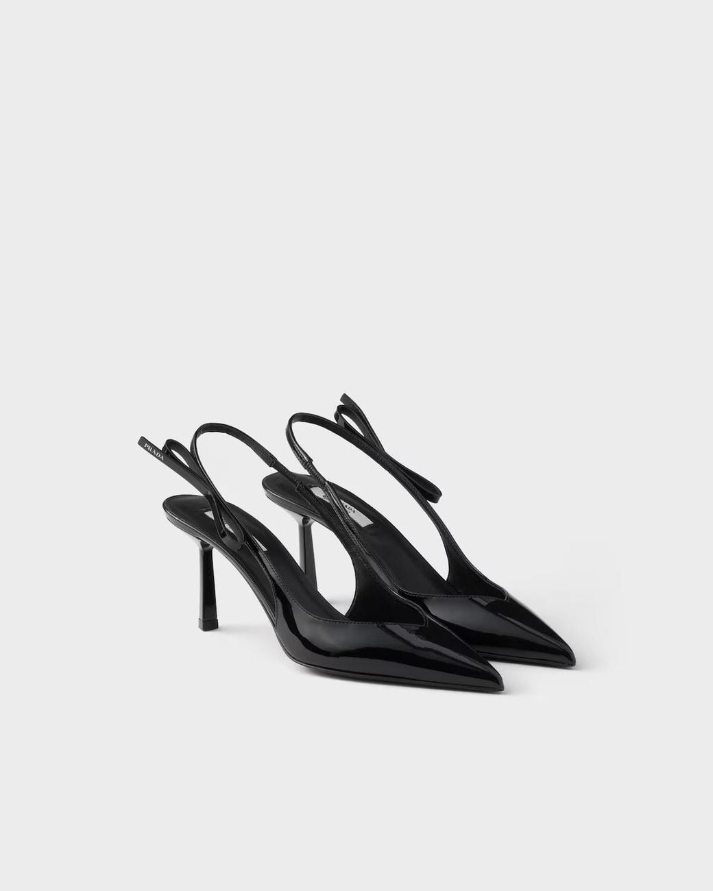 Prada Black Pointed-Toe Slingback Pumps