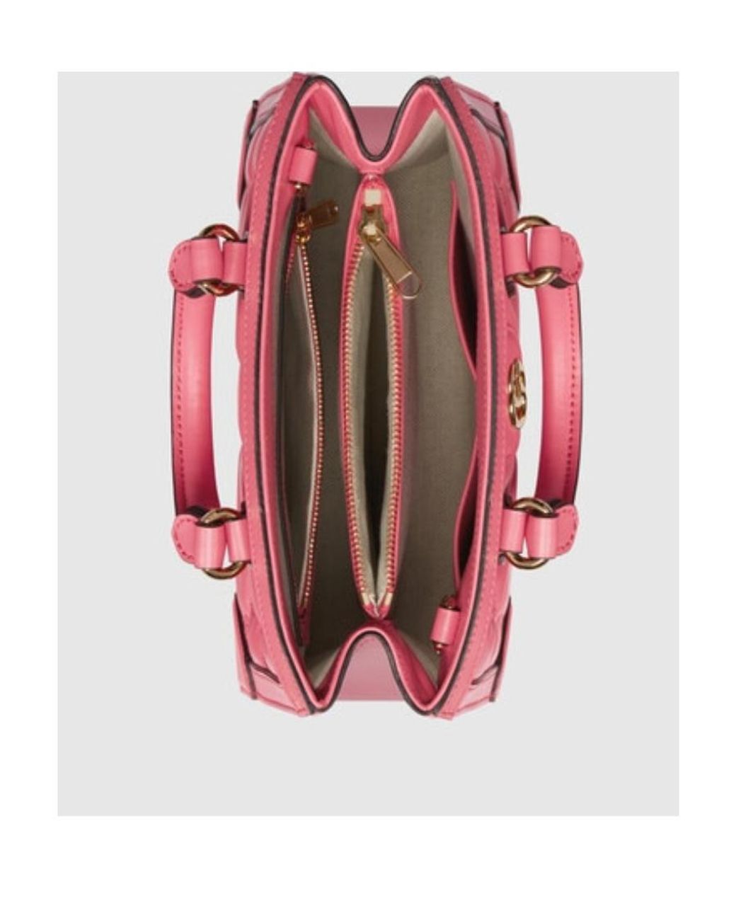 Gucci Pink Gg Logo-Matelassé Tote Bag