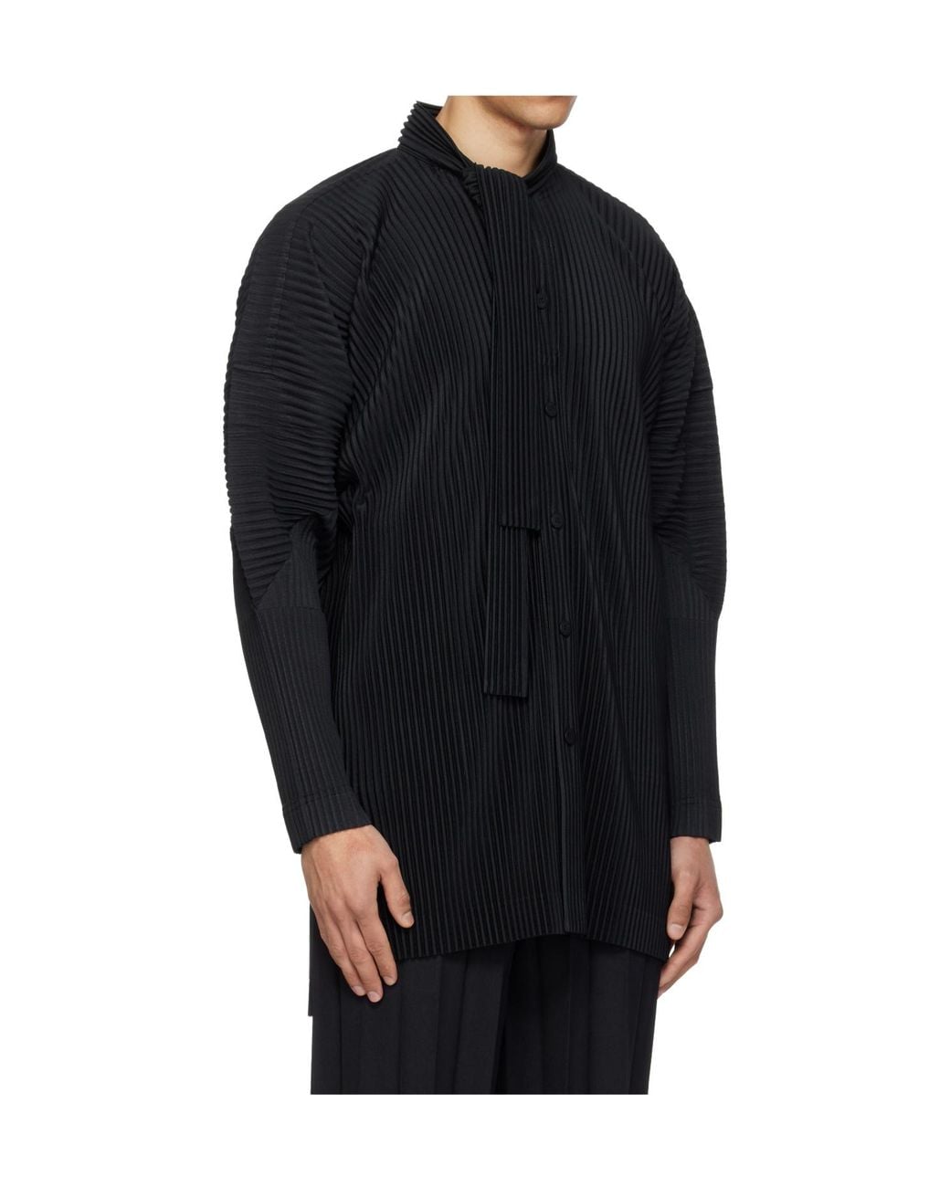 Homme Plissé Issey Miyake Black Monthly Colors February Pleated Shirt for men