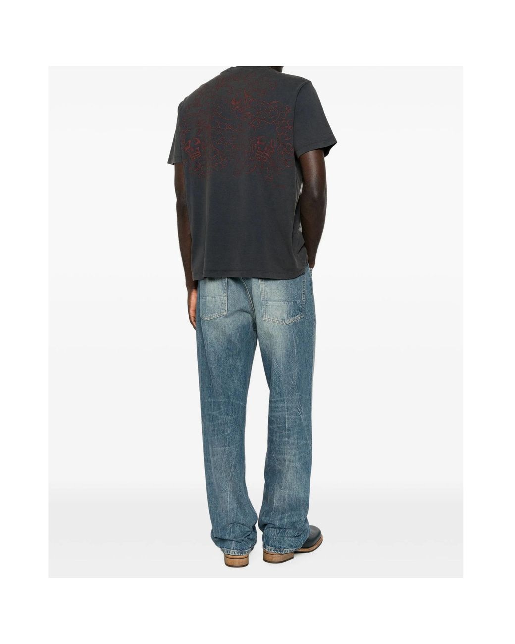 Our Legacy Blue Box Crainum Blossom Print Crewneck T-Shirt for men