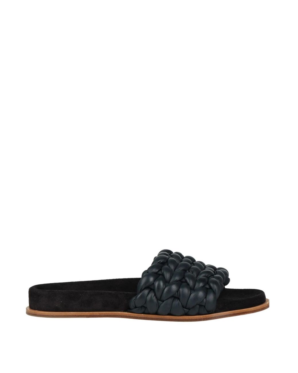 Chloé Black Minimalist Woven Leather Sandals