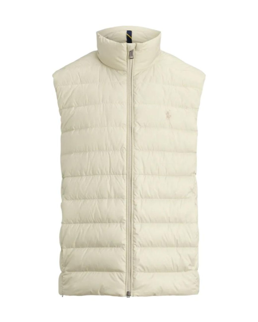 Polo Ralph Lauren White Pony Water-Repellent Quilted Gilet for men