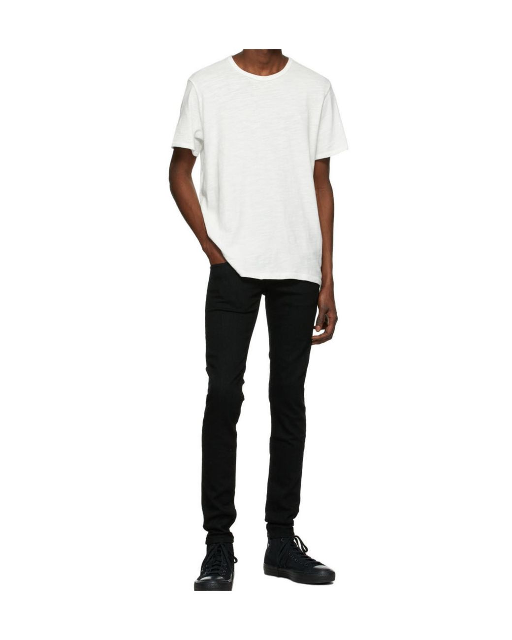 Rag & Bone White T-Shirt With Round Neck And Short Sleeves for men