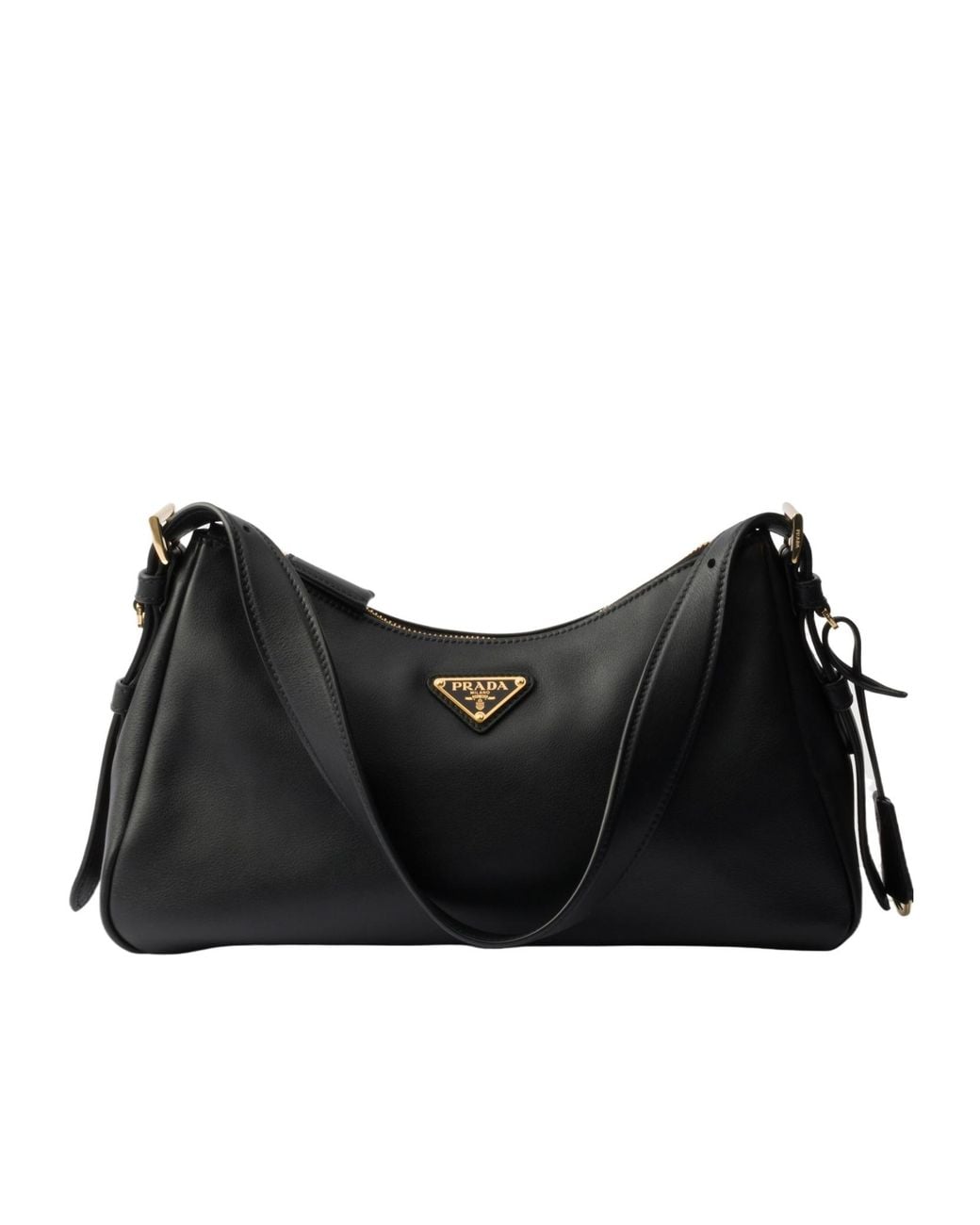 Prada Black Aimee Medium Leather Shoulder Bag