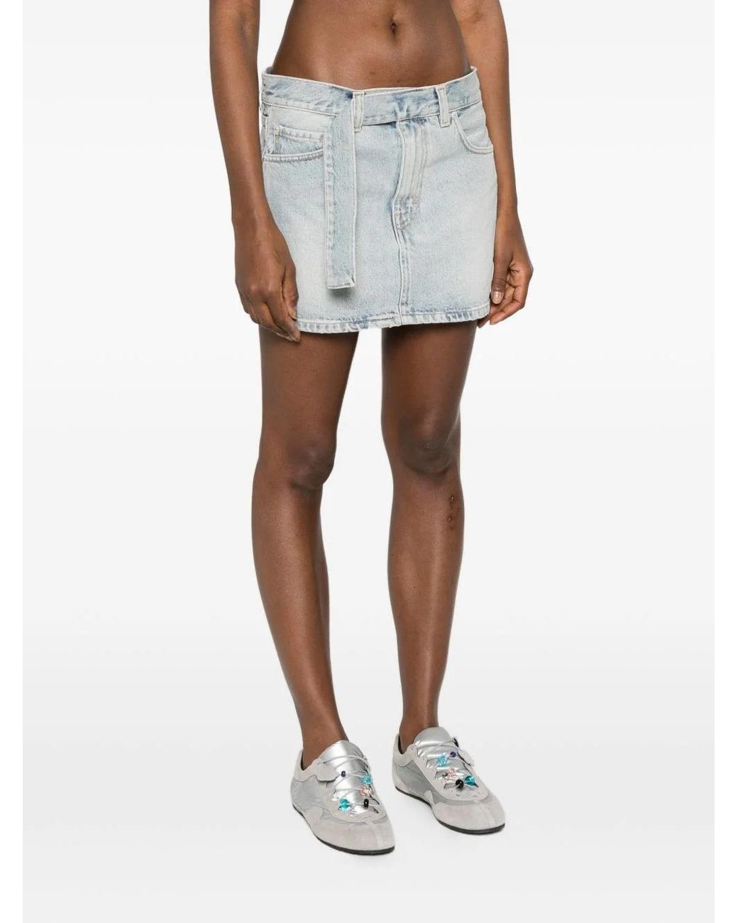 Haikure Blue Tyra Celestial Belted Skirt
