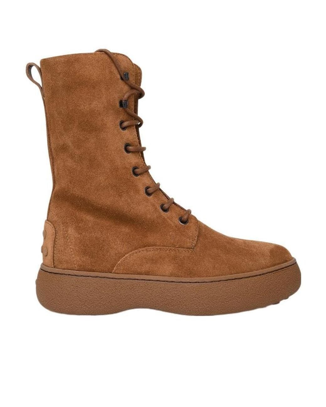 Tod's Brown W.G. Lace-Up Ankle Boots