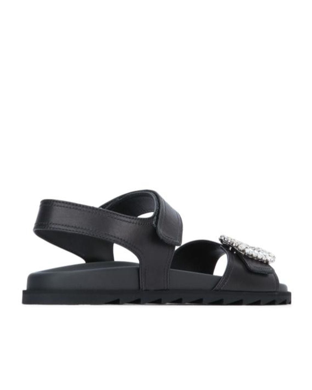 Roger Vivier Multicolor Slidy Viv Strass Flat Sandals
