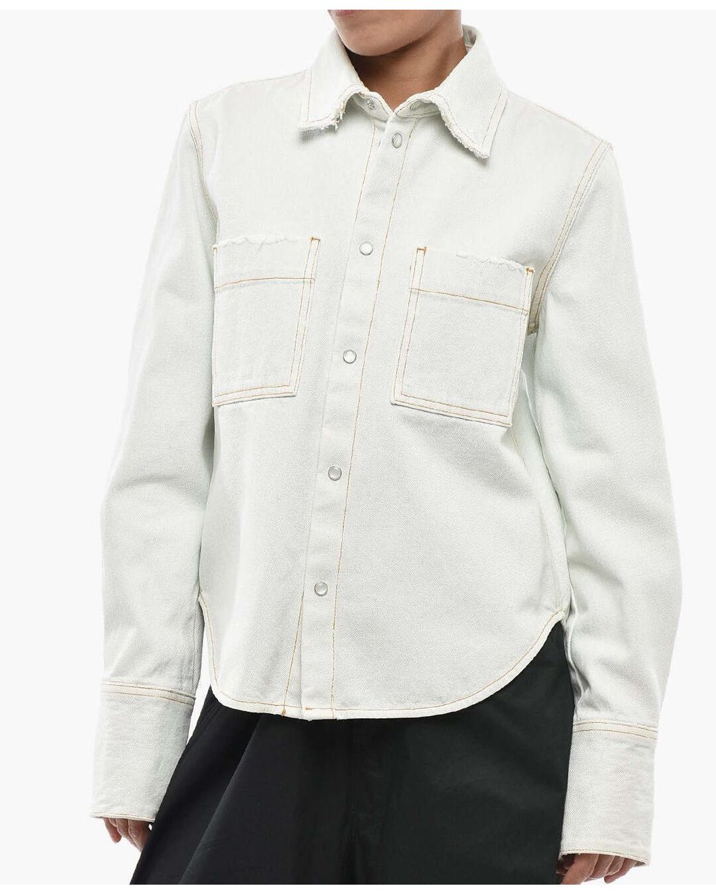 DARKPARK White Glenn Snap-Button Overshirt