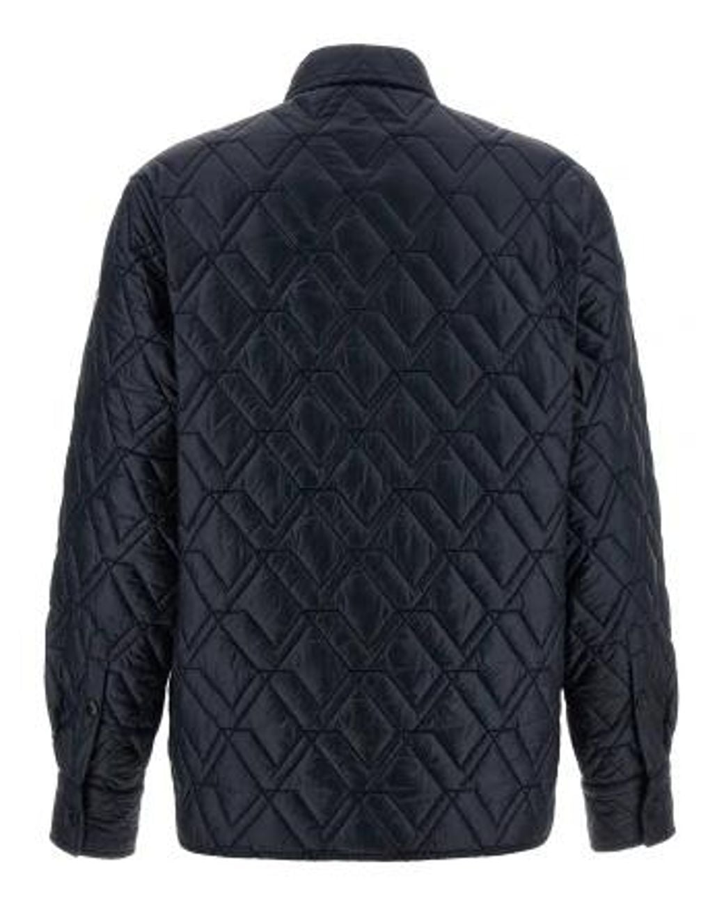 Moncler Blue Diamond Quilted Overshirt