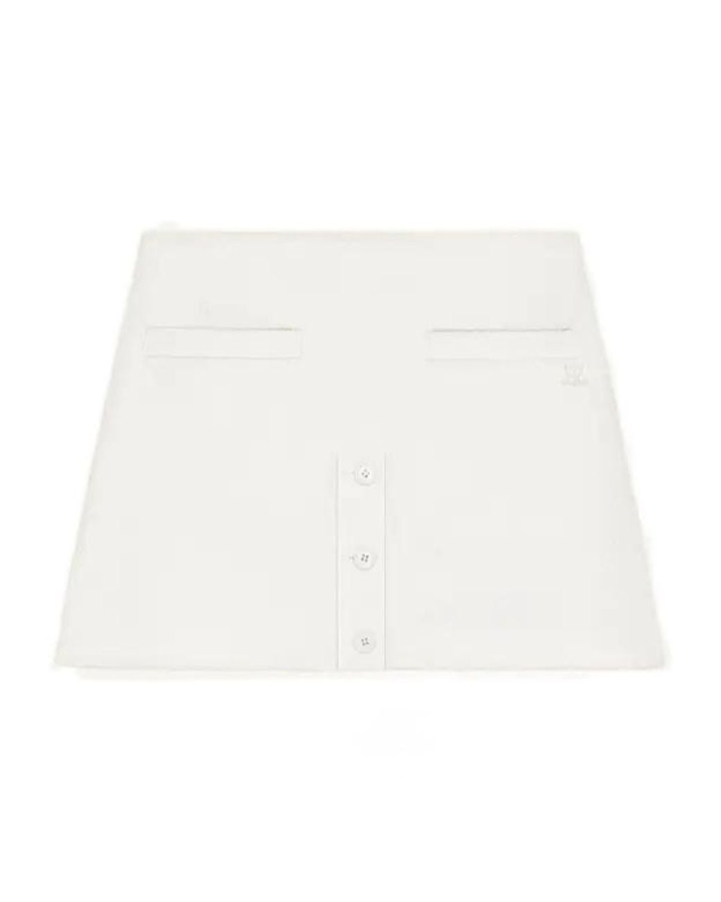 Courreges White Tweed Mini Skirt