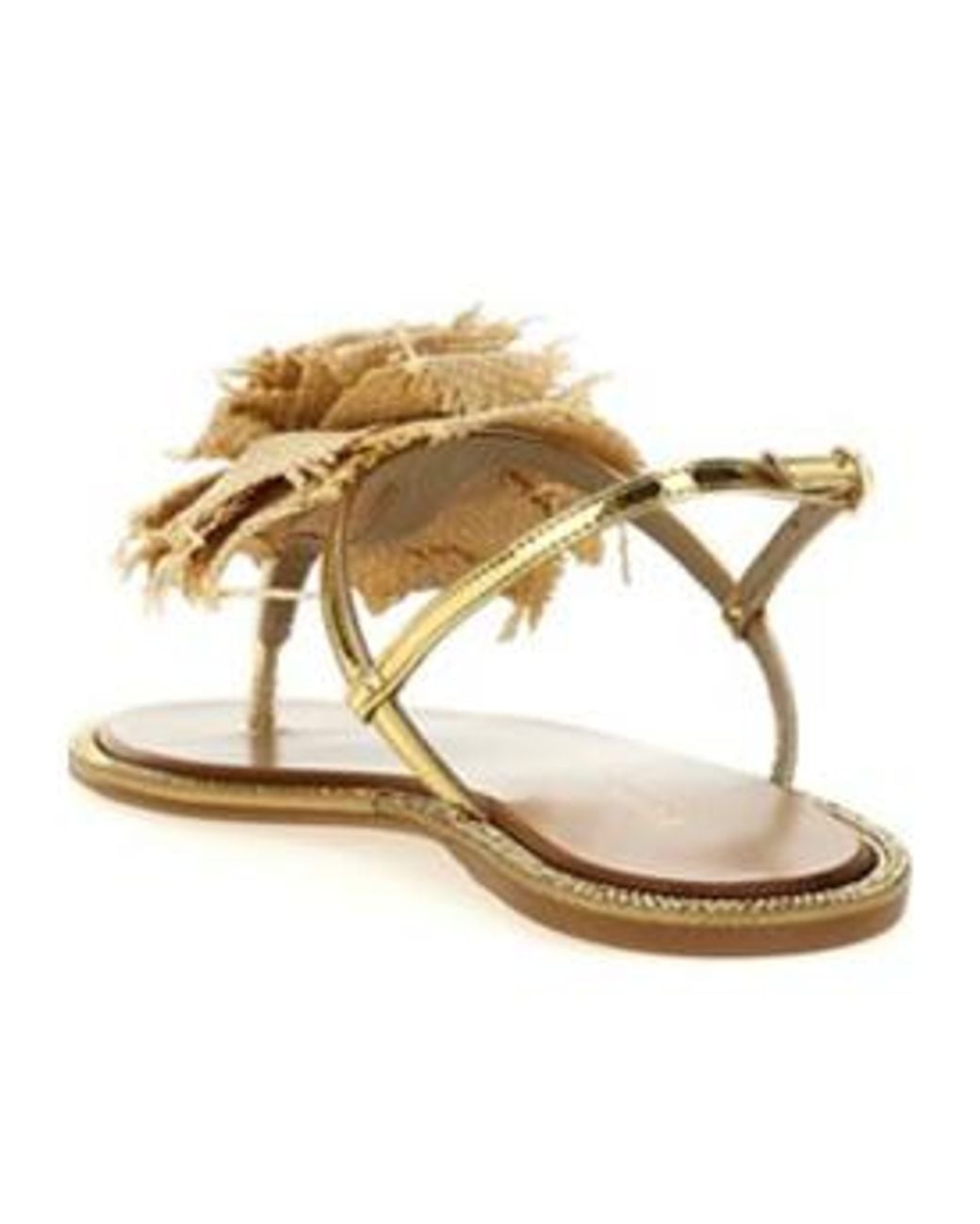 Le Silla Rose Metallic Effect Flat Sandals