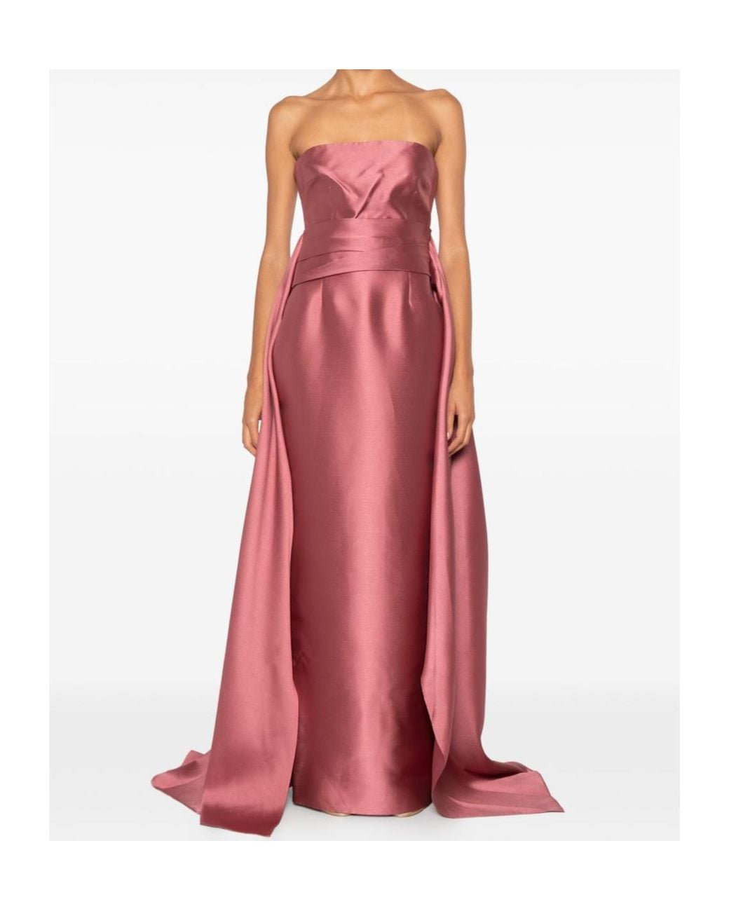 Solace London Pink Strapless Dress