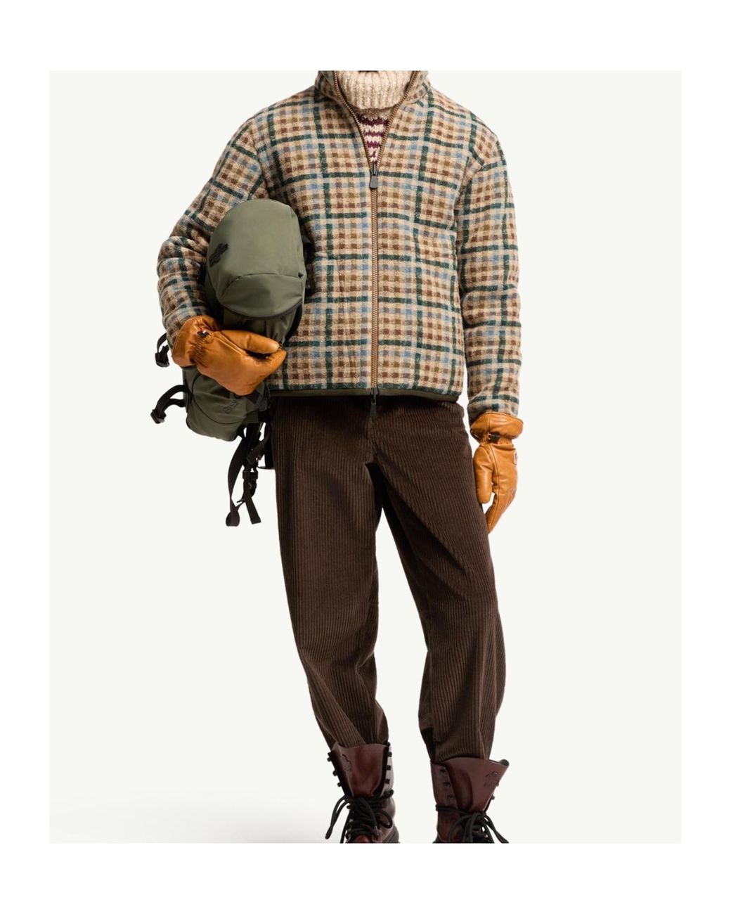 Moncler Natural Reversible Teddy Zip-Up Sweatshirt for men