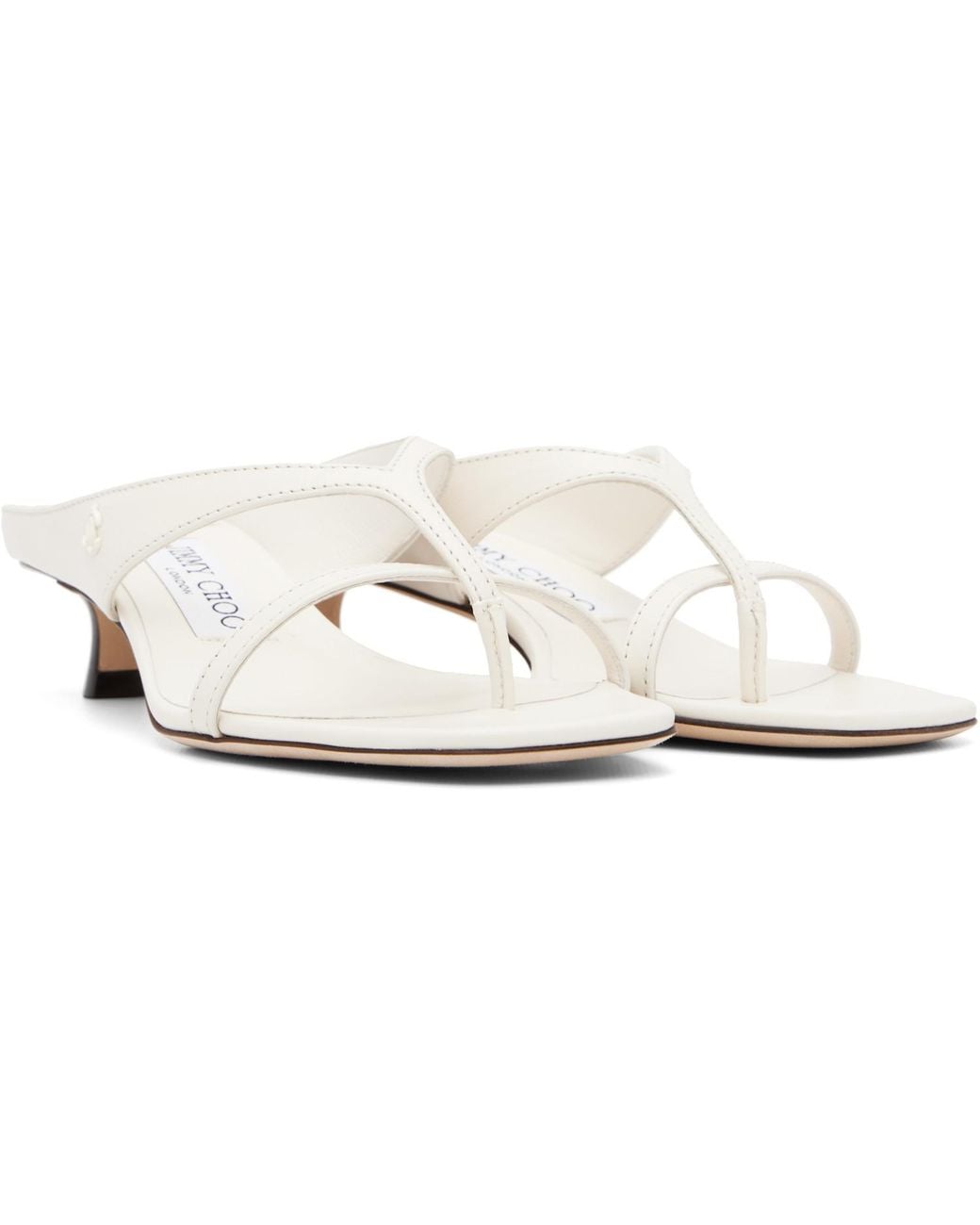 Jimmy Choo White Emeri High-Heeled Sandals
