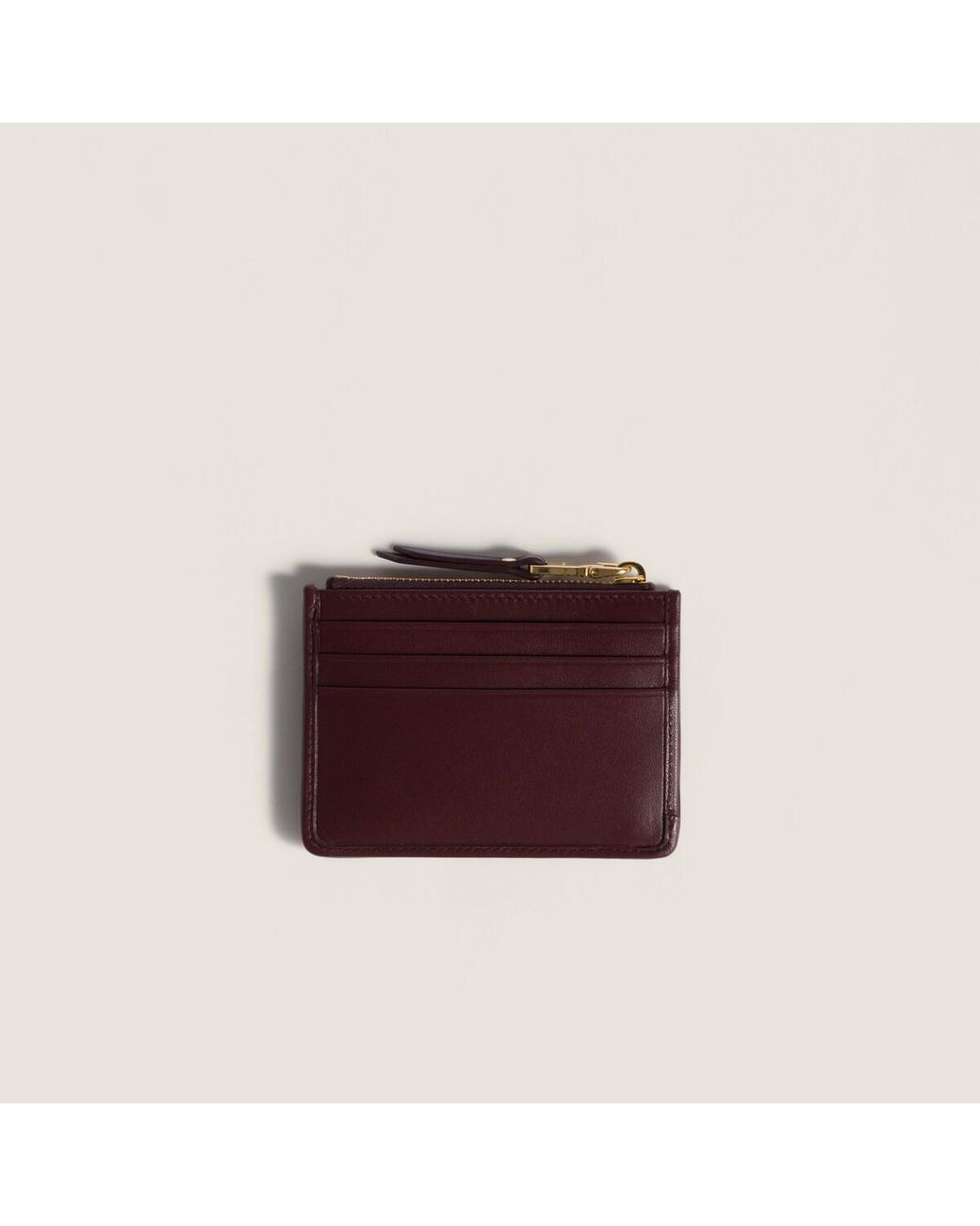 Miu Miu Purple Matelassé Zip Card Wallet