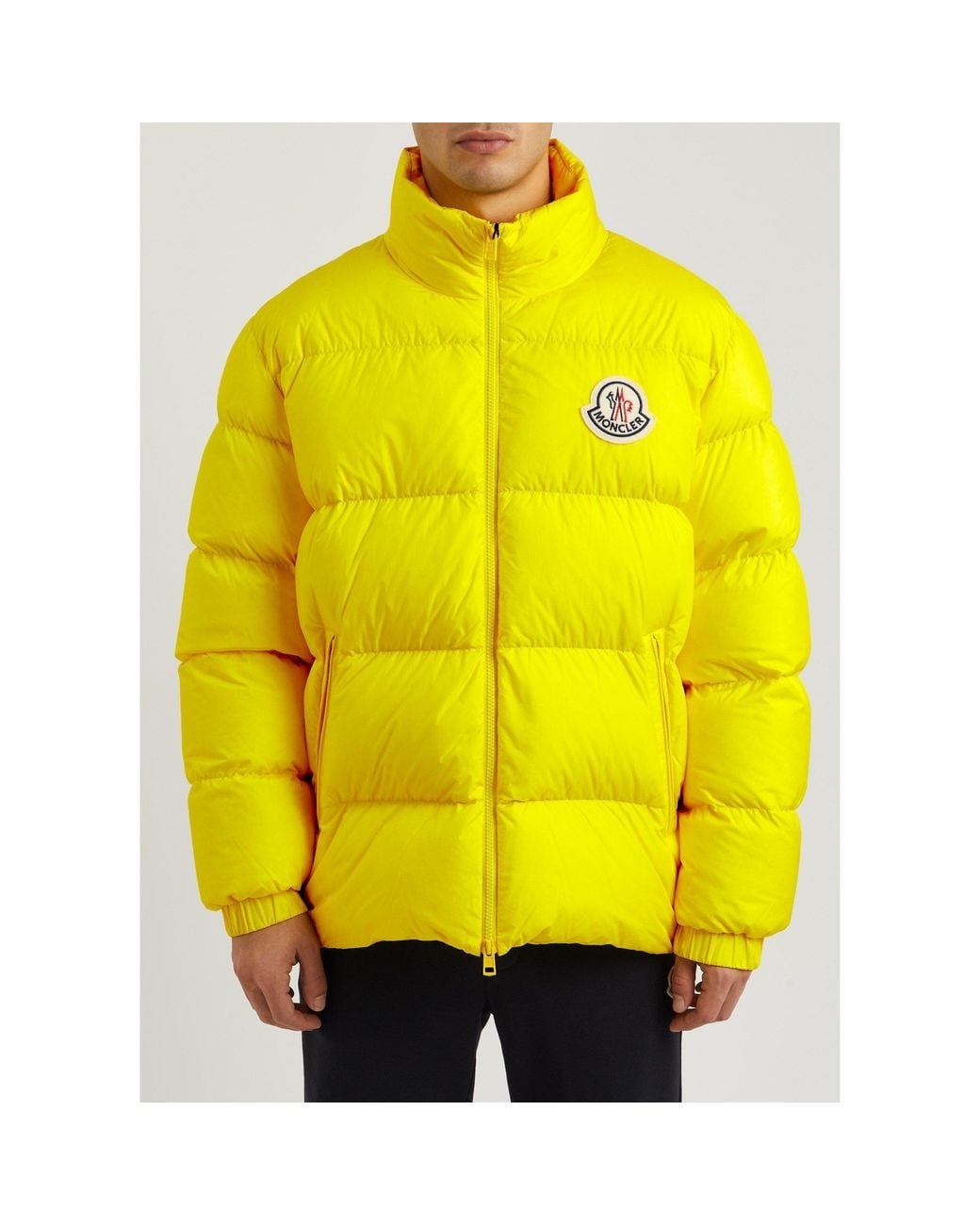 Moncler Yellow Waterproof Light Down Jacket for men