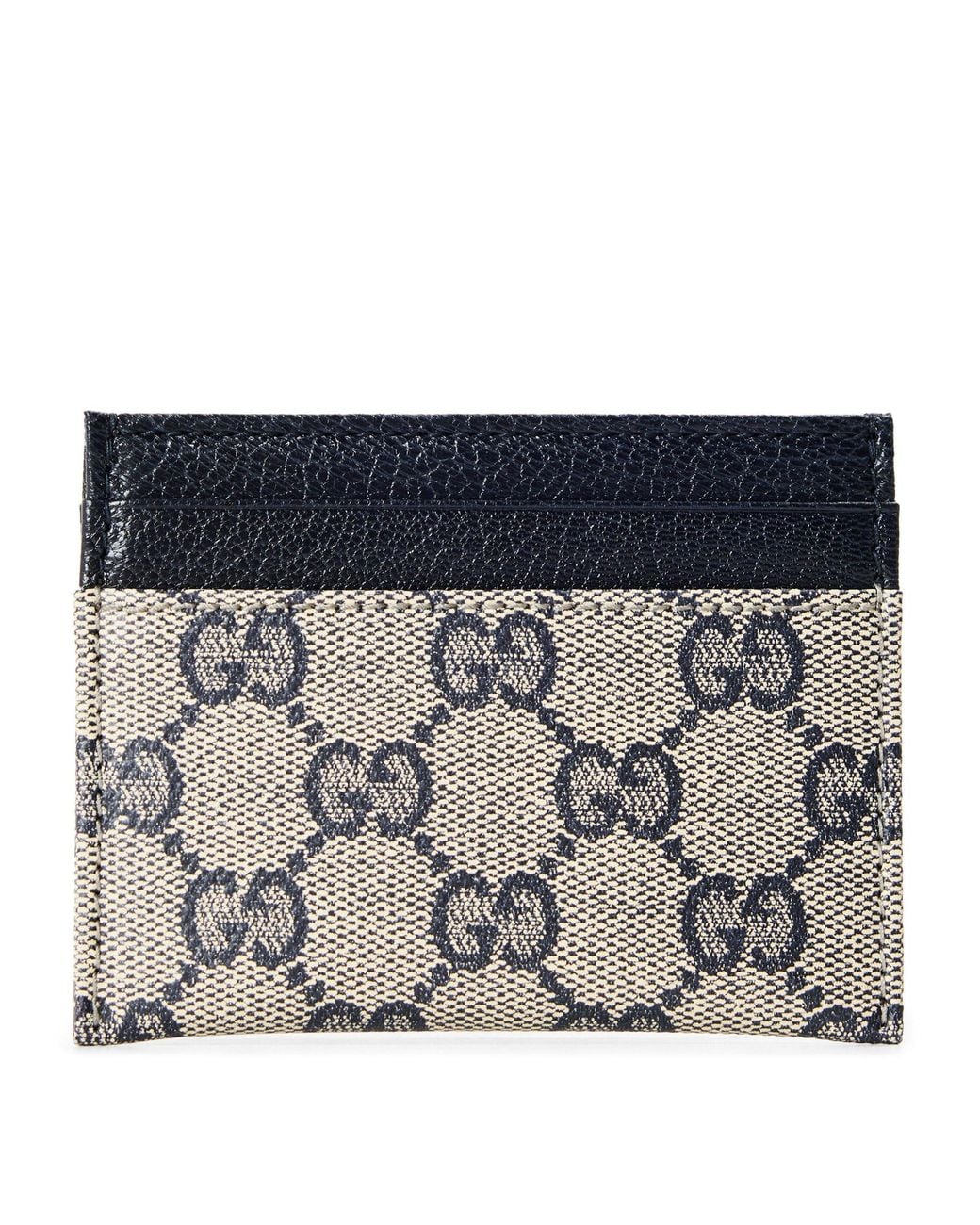 Gucci Blue Monogramtrim Card Holder for men
