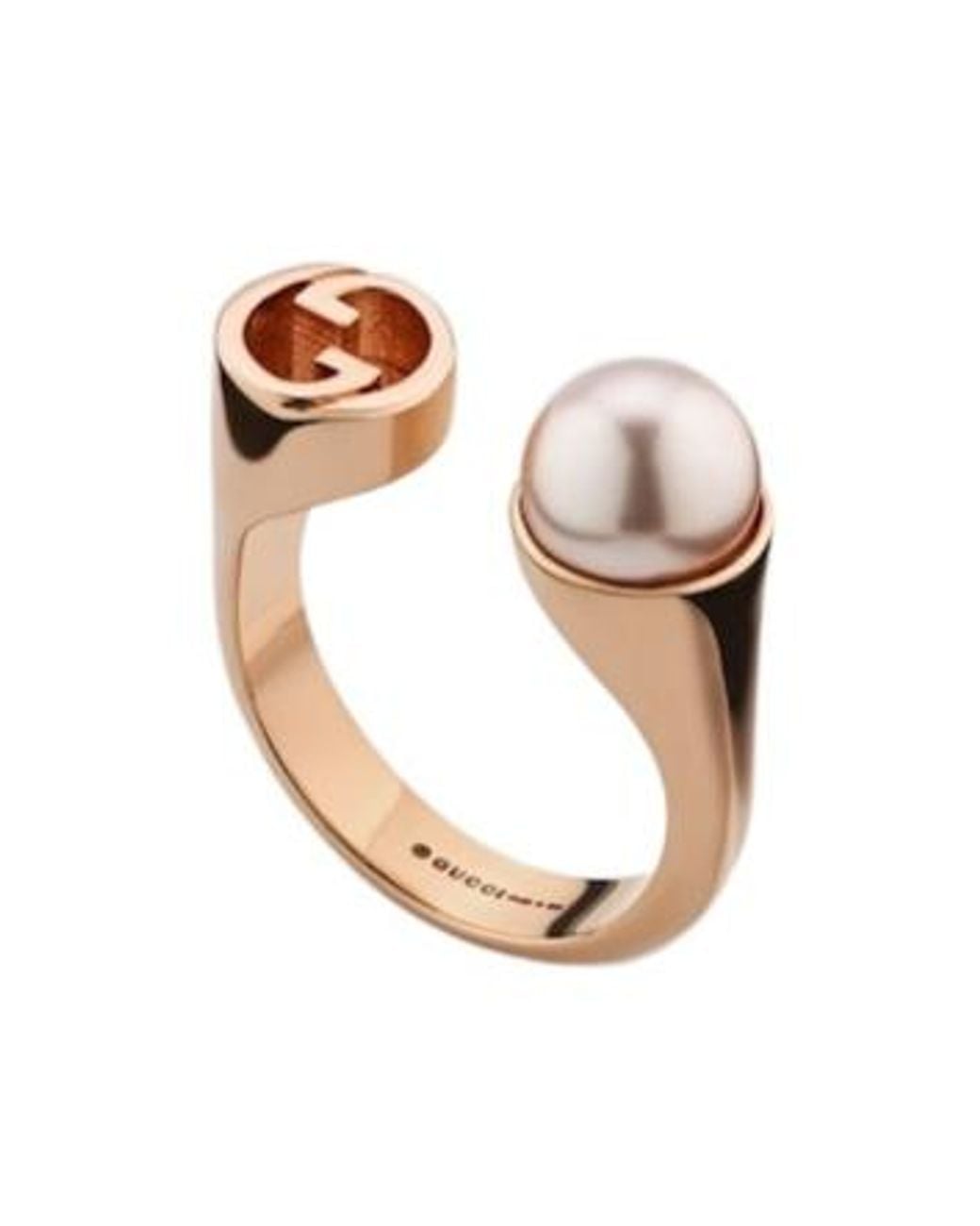 Gucci White Blondie Series Resin Pearl Rings